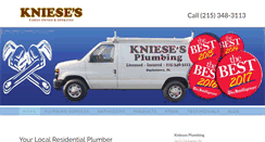 Desktop Screenshot of kniesesplumbing.com